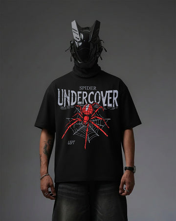 UNISEX Spider Undercover Embroidery Over-Sized T Shirt ANIME