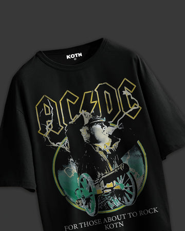 UNISEX AC/DC OVERSIZED T-SHIRT MUSIC