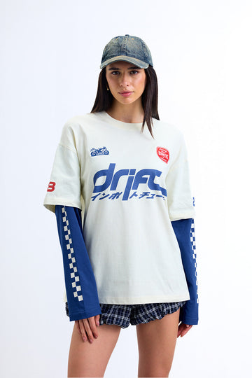 UNISEX Blue Line Drift Long Sleeve T-shirt