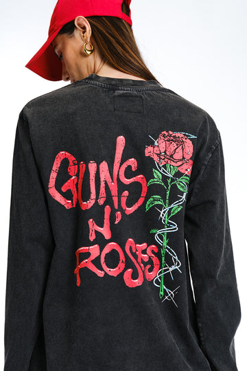UNISEX Black Guns N Roses Full Sleeves T-shirt