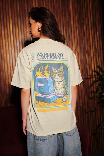 UNISEX Purred Emails Oversized T-shirt