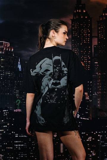 Batman Rage Embroidered Oversized T-shirt