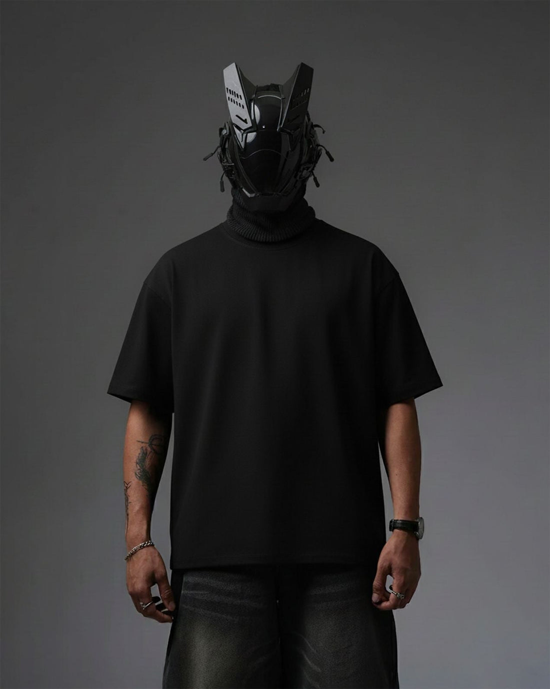 UNISEX Trapstar Skeleton Embroidery Over-Sized T Shirt ANIME