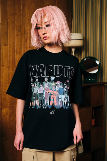 UNISEX Hidden Village Unity Black Oversized T-shirt