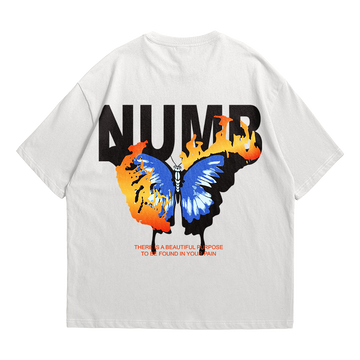 UNISEX NUMB WHITE OVERSIZE TEE STREET ESSENTIALS