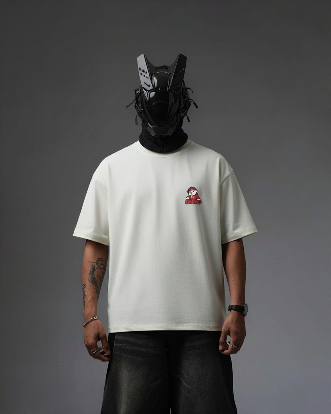 UNISEX Party Off Duck Embroidery Over-Sized T Shirt STREET ESSENTIALS