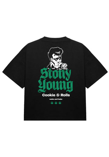 UNISEX Wake N Bake Black Oversized T-shirt