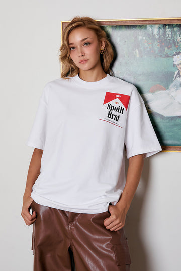Spoilt Brat White Oversized T-shirt