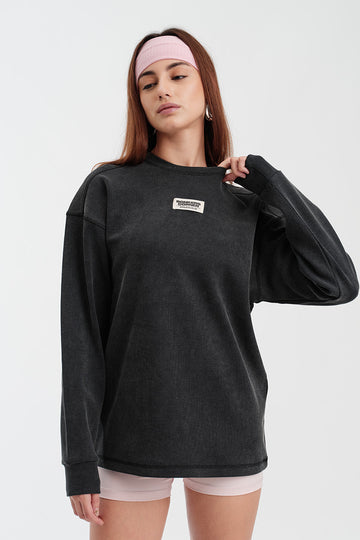 UNISEX Charcoal Wash Long Sleeve T-shirt