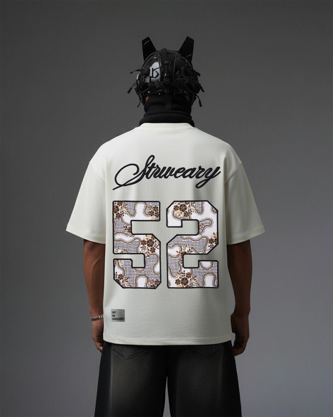 UNISEX 52 Applique Embroidery Over-Sized T Shirt STREET ESSENTIALS