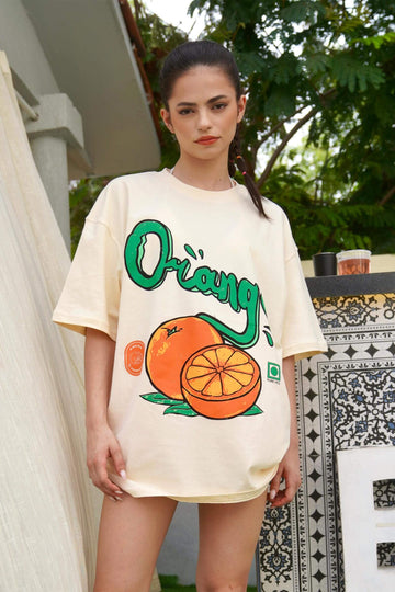 UNISEX Orange Oversized T-shirt