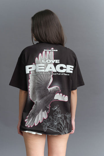 UNISEX Signature Love And Peace Premium Oversized T-shirt