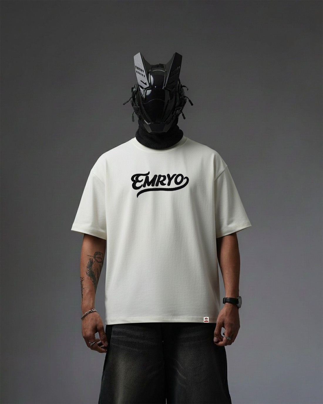 UNISEX Eagle Of Legacy Embroidery Over-Sized T Shirt STREET ESSENTIALS