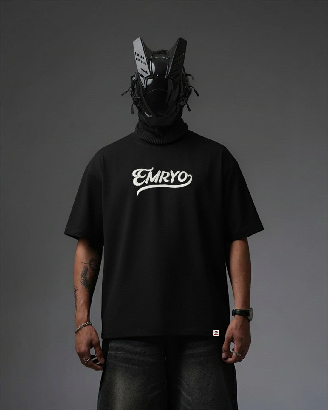 UNISEX Lost Faith In Dark Embroidery Over-Sized T Shirt STREET ESSENTIALS