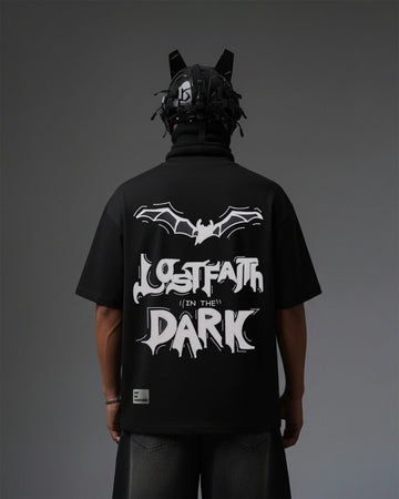 UNISEX Lost Faith In Dark Embroidery Over-Sized T Shirt STREET ESSENTIALS